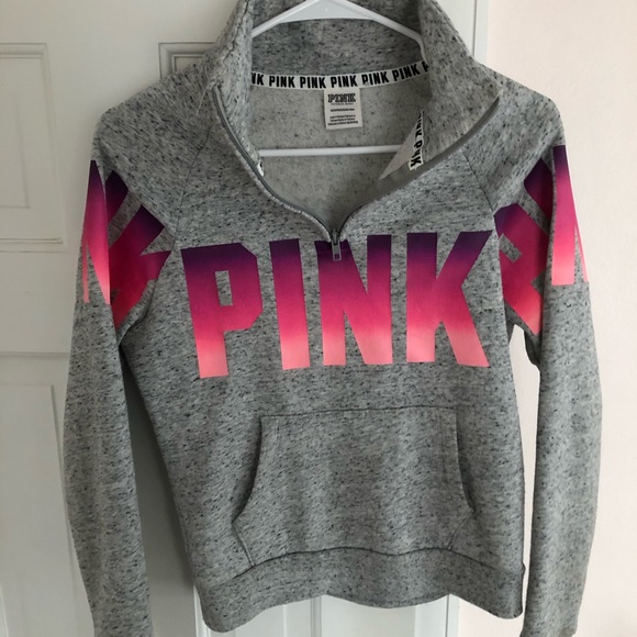 Victoria’s Secret Pink Quarter-zip Sweatshirt - Picture 1 of 2
